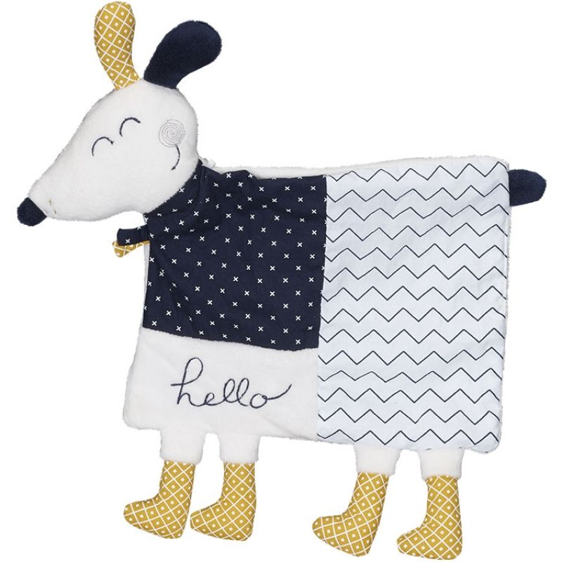 Doudou plat Hello Sauthon