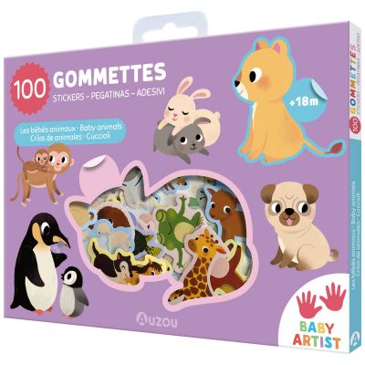 Ma pochette 100 gommettes Les bébés animaux