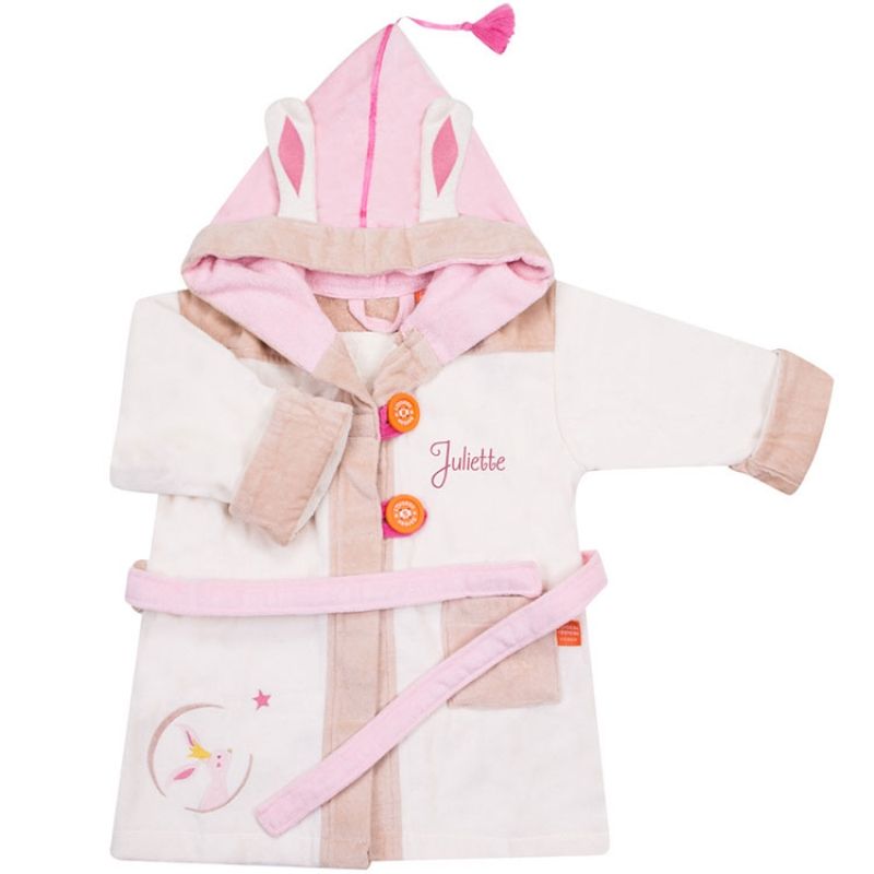 Peignoir lapin personnalisable (2-4 ans) L'oiseau bateau