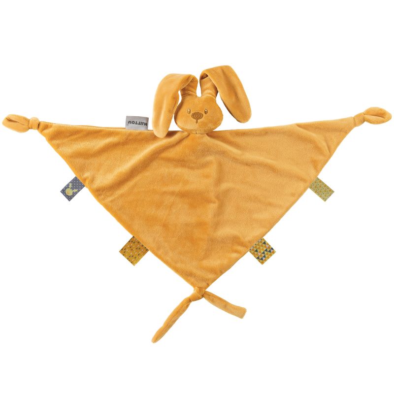 Maxi doudou attache sucette lapin Lapidou ocre (40 x 65 cm) Nattou