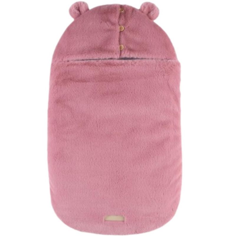 Nid d'ange en fausse fourrure rose Mix & Match (61 cm) Noukie's