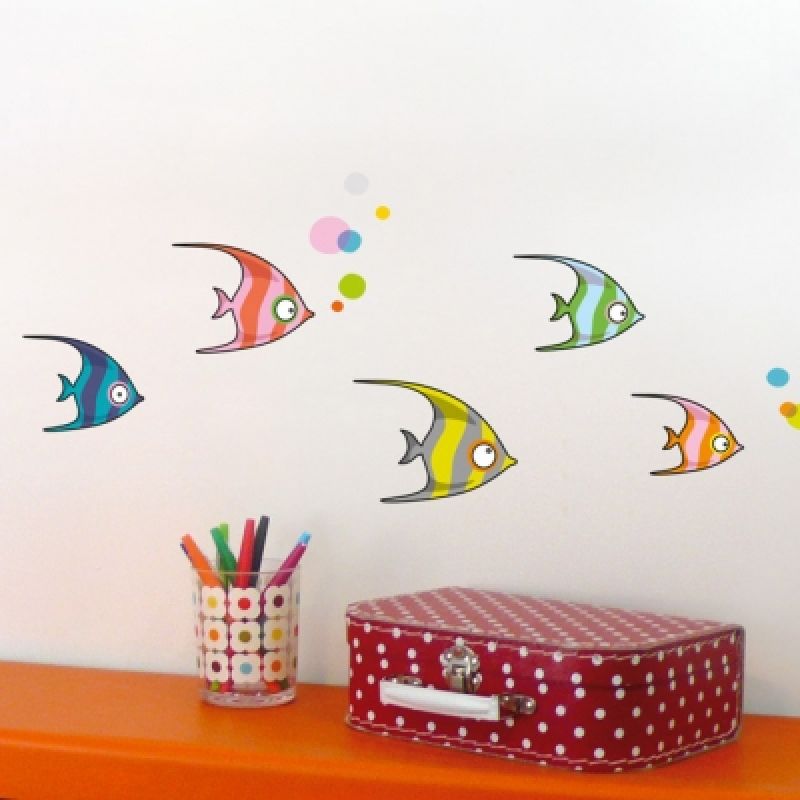 Stickers muraux Poissons tropicaux Série-Golo