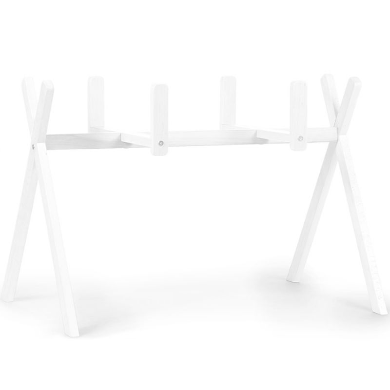 Support de couffin évolutif 2 en 1 en bois de hêtre blanc Childhome