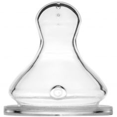 Lot de 2 tétines en silicone débit dense