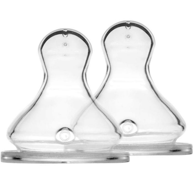 Lot de 2 tétines en silicone débit dense Elhée Produit 1 grande taille