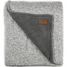 Couverture 4 saisons tricot Stonewashed grise (75 x 100 cm)  par Jollein