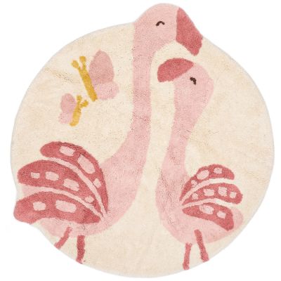 Tapis Flamant rose (110 x 110 cm) Little Dutch