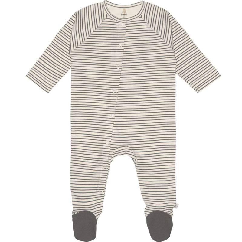 Pyjama léger en coton bio Cozy Colors Wear rayé gris (3-6 mois) Lässig