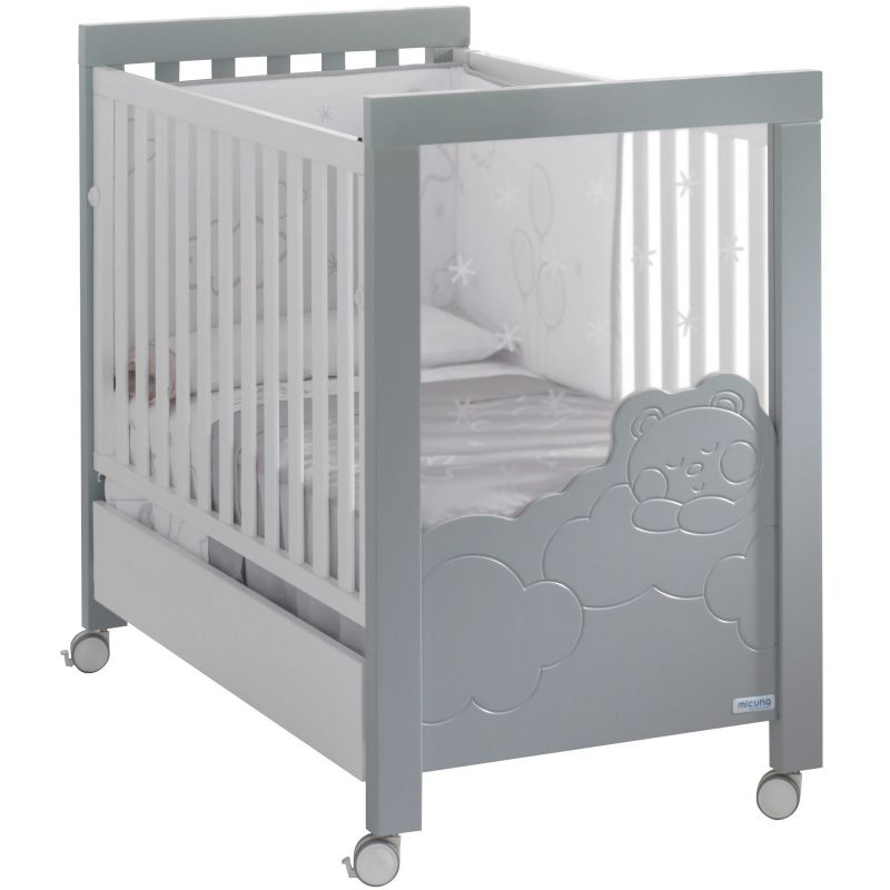 Lit bébé Dolce Luce relax plus gris-blanc (60 x 120 cm) Micuna