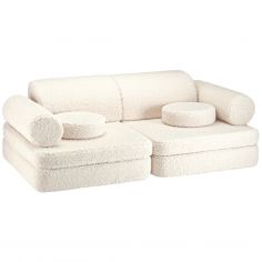 Canapé modulable Settee Cream White molletonné - Wigiwama