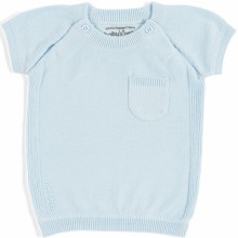 Pull manches courtes ciel (3 mois : 62 cm)  par Baby's Only