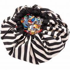 Sac à jouets 2 en 1 Print Rayures noires - Play&Go
