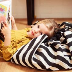 Sac à jouets 2 en 1 Noomad Original Stripes Black