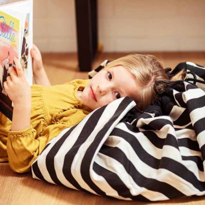 Sac à jouets 2 en 1 Noomad Original Stripes Black