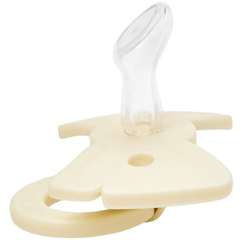Sucette orthodontique en silicone Binky Bow Oat White (0 mois et +) Elodie Details Produit 4