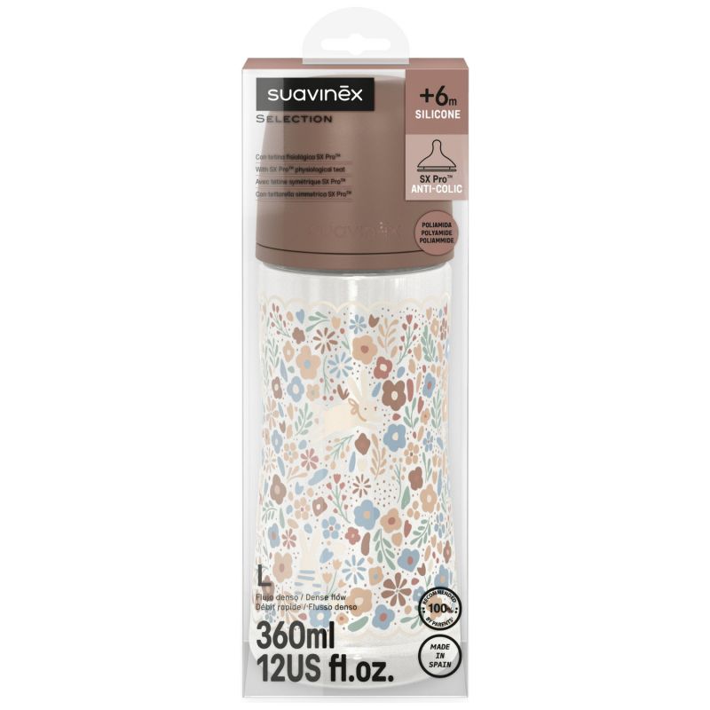 Biberon tétine SXPro L Wonderland Liberty beige (360 ml) Suavinex Packaging 5