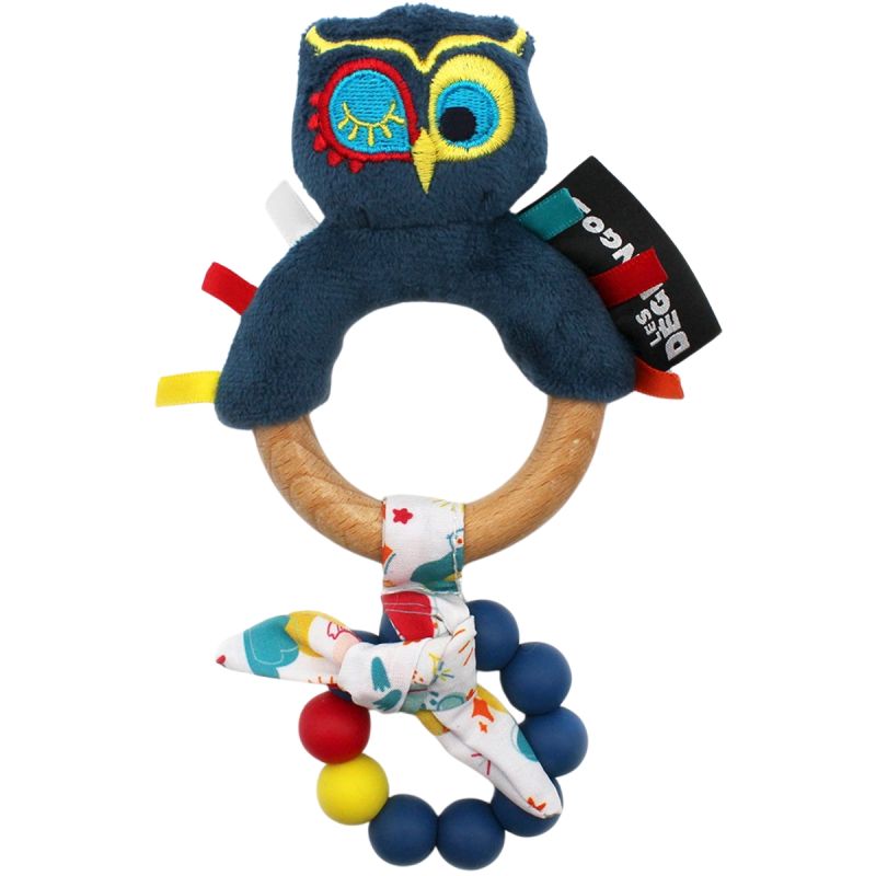 Anneau de dentition en silicone Astros le Hibou Les Déglingos Produit 1 grande taille