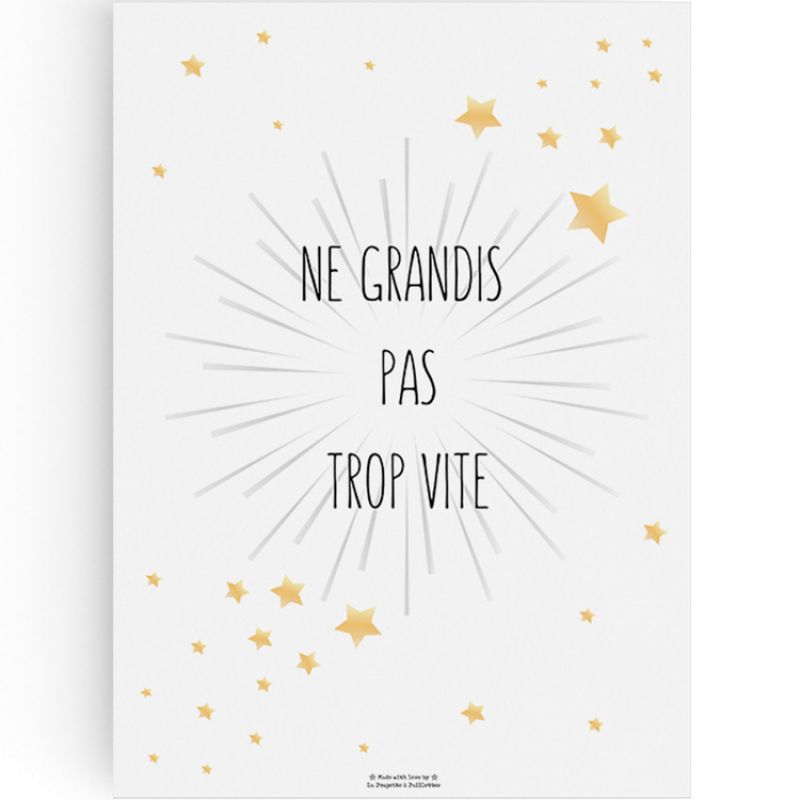 Affiche A3 Ne grandis pas trop vite La Poupette à paillettes