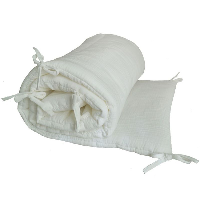 Tour de lit en mousseline de coton blanc (pour lits 60 x 120 cm) Luciole et Cie