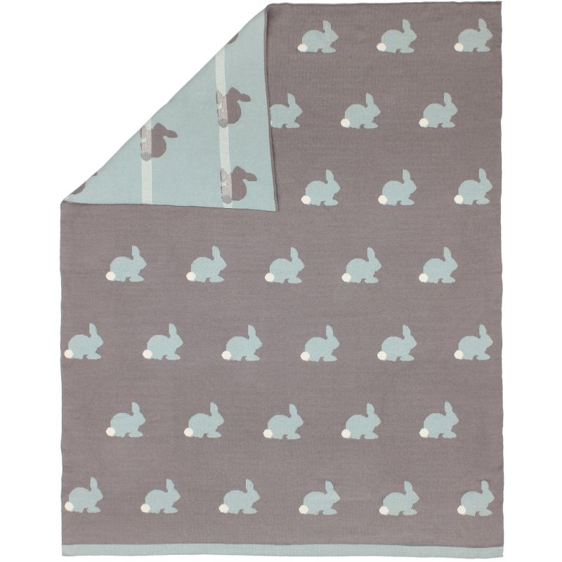 Couverture bébé lapin en jacquard de coton (80 x 100 cm) AFKliving