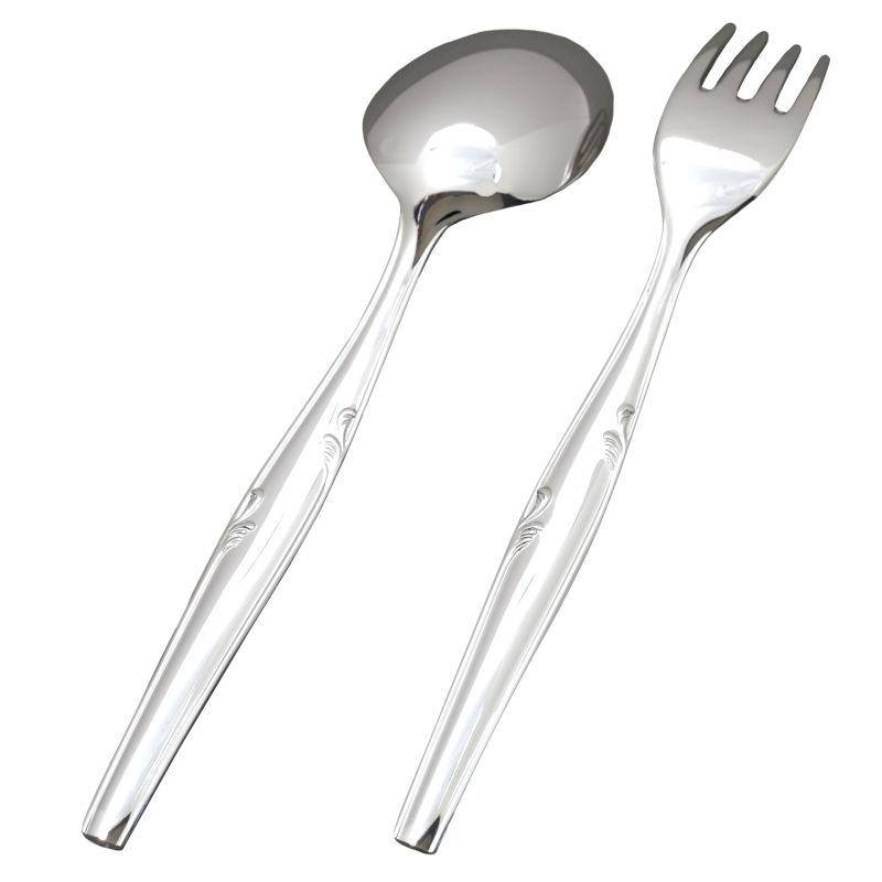 Set 2 couverts bébé Suédois (métal argenté) Daniel Crégut