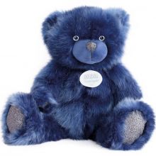 Peluche ours bleu La Peluche (40 cm)  par Doudou et Compagnie