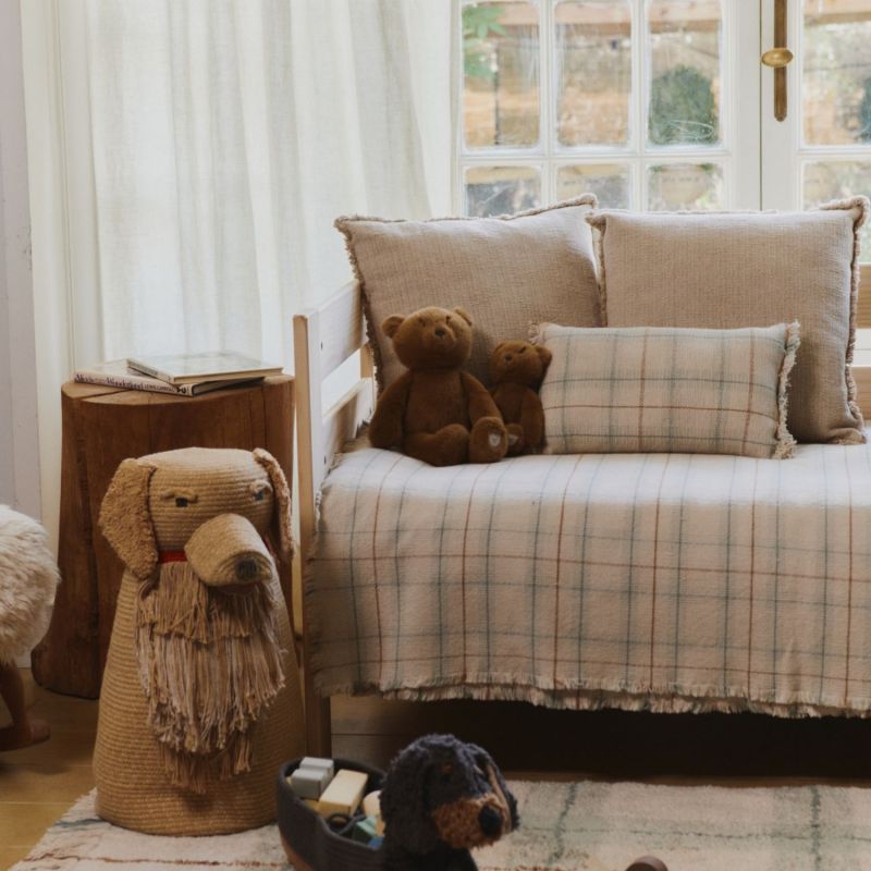 Plaid pour lit enfant Tartan Blue Sage (140x200 cm) Lorena Canals Ambiance 2