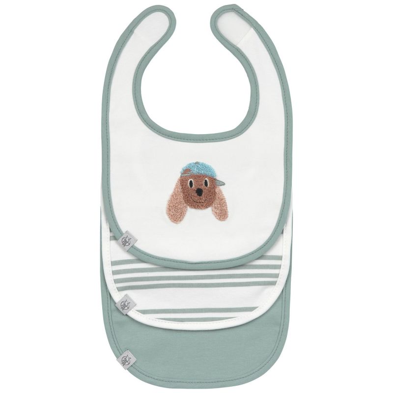 Lot de 3 bavoirs naissance Tiny Team Chien Lässig Produit 1