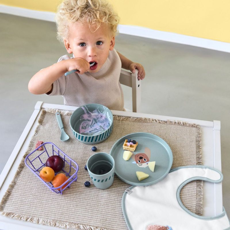 Lot de 3 bavoirs naissance Tiny Team Chien Lässig Ambiance 5