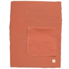 Matelas à langer + serviette Terracotta (52 x 68 cm) - Sauthon