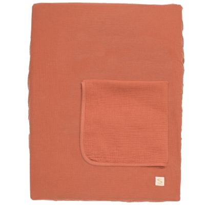 Matelas à langer + serviette Terracotta (52 x 68 cm)  par Sauthon