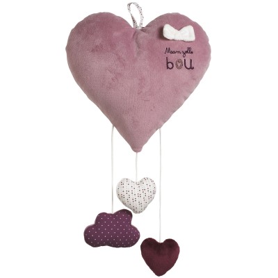 Coussin coeur à suspendre Mam'zelle Bou Sauthon Baby Déco