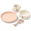 Coffret repas en silicone Vivi Wild Child-Rosey (4 pièces) Liewood Produit 1