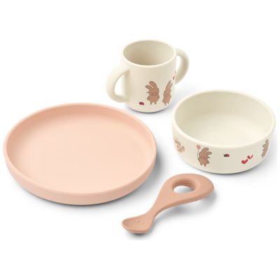 Coffret repas en silicone Vivi Wild Child-Rosey (4 pièces) Liewood