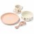 Variation Rose, écru, rouge du produit Coffret repas en silicone Vivi Wild Child-Rosey (4 pièces) de la marque Liewood