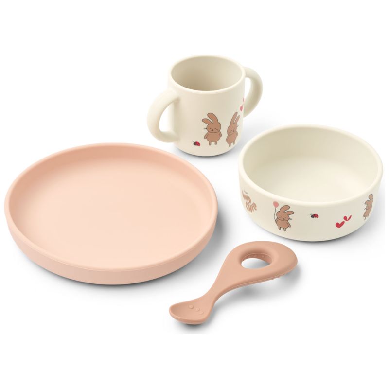 Coffret repas en silicone Vivi Wild Child-Rosey (4 pièces) Liewood Produit 1