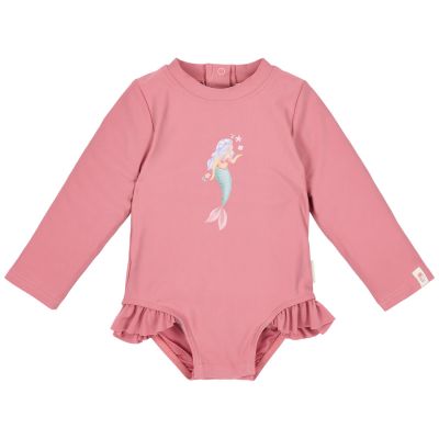 Maillot de bain manches longues 1 pièce à volants Dreamy Pink (1-2 ans) Little Dutch