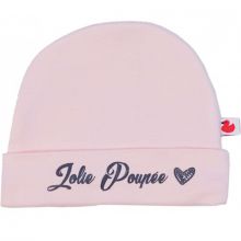 Bonnet de naissance en coton rose Jolie poupée  par BB & Co