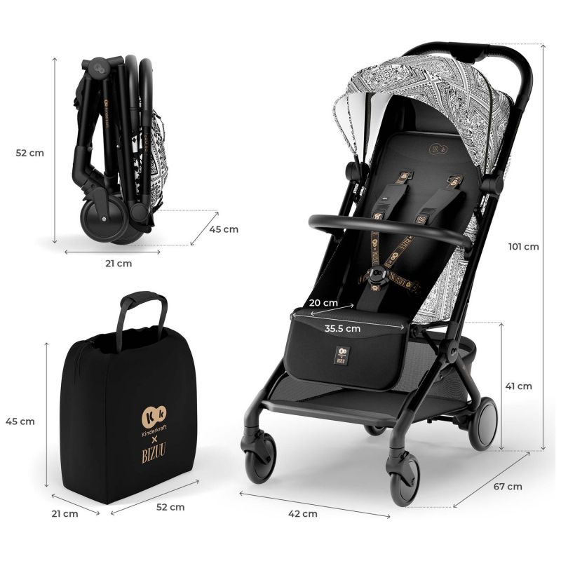 Poussette cabine Pilot 2 x Bizuu Lunar Black Kinderkraft Produit 9