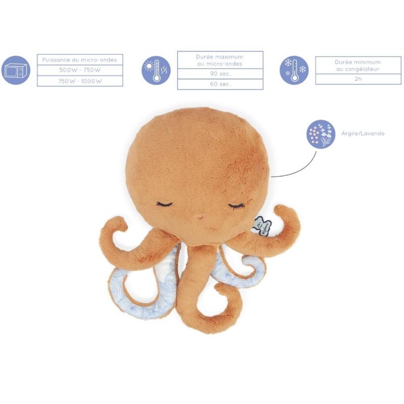 Peluche bouillotte bien-être poulpe Petit calme (28 cm) Kaloo Produit 3