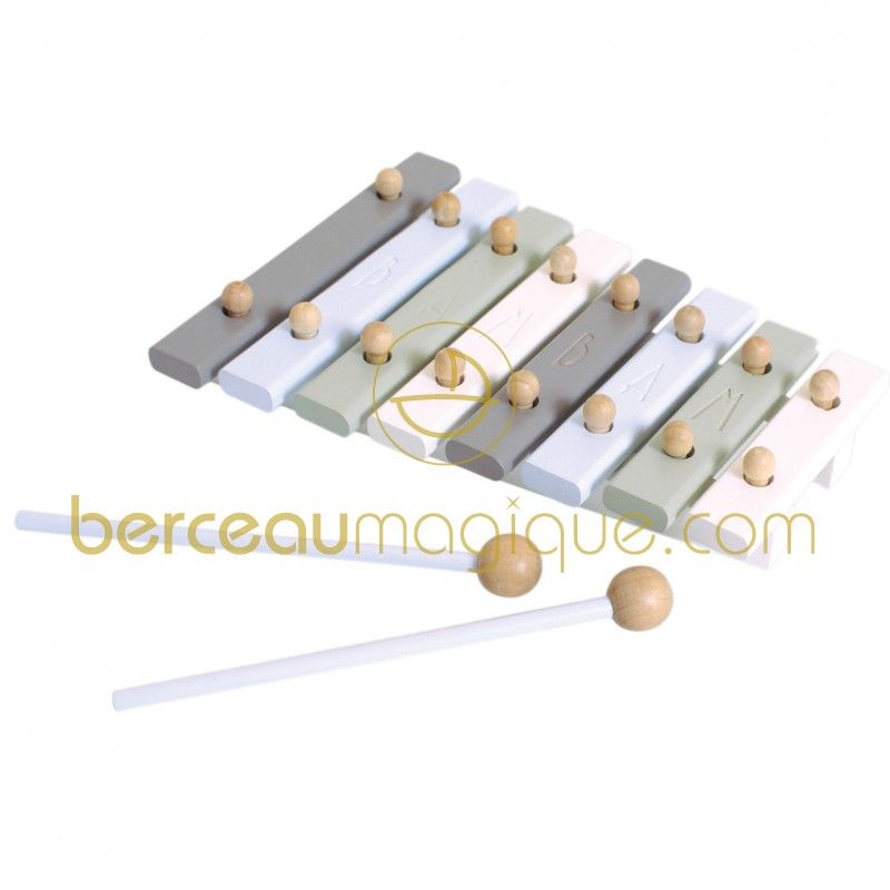 Xylophone en bois bleu BAMBAM