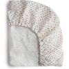 Drap housse en mousseline de coton Bloom (120 x 60 cm)  par Mushie