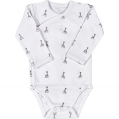 Body manches longues blanc Sophie la girafe (naissance) - Trois Kilos Sept