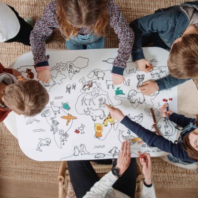 Coloriage géant Coloriboard Map Monde (1 pièce)