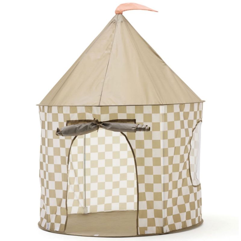 Tente de jeu à carreaux Khaki Kid's Concept Produit 1