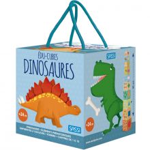Livre + cubes à empiler Eco-cubes Les dinosaures  par Sassi Junior