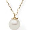 Collier avec pendentif perle 42/45 cm (or jaune 375°) - Baby bijoux