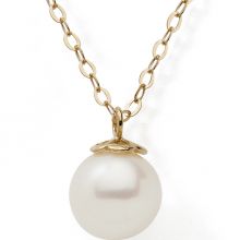 Collier avec pendentif perle 42/45 cm (or jaune 375°)  par Baby bijoux