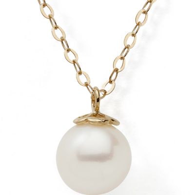 Collier avec pendentif perle 42/45 cm (or jaune 375°)
