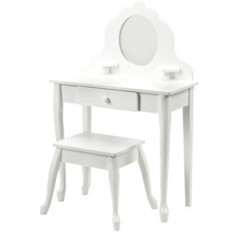 Coiffeuse enfant blanche avec tabouret KidKraft